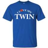 I Love My Twin T-shrit, Cute Twins Tee, Twin Siblings Gift_black=