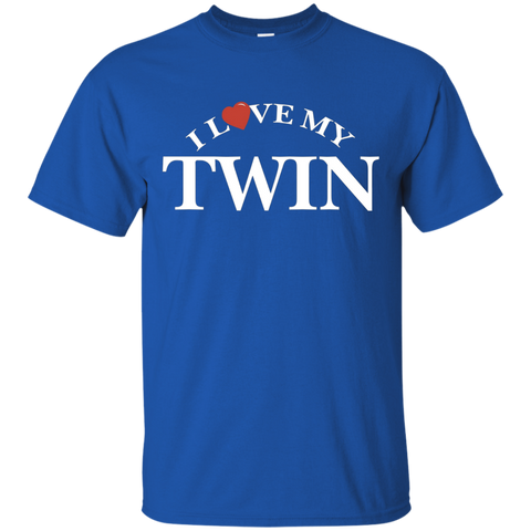 I Love My Twin T-shrit, Cute Twins Tee, Twin Siblings Gift_black=