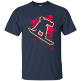 Red Splatter Snowboarding T Shirt Snowboarder Shirt_black=