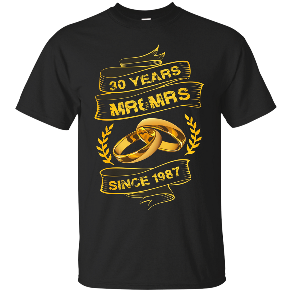 30th Wedding Anniversary Tshirt Mr&mrs Gifts For Couples_black
