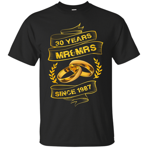 30th Wedding Anniversary Tshirt Mr&mrs Gifts For Couples_black