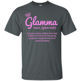 Women's Glamma Funny Definition Shirt Mothers Day Gifts_Black