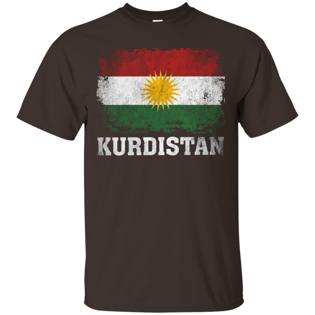 Kurdistan Kurdish Flag Vintage Distressed Aged Look
