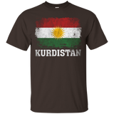 Kurdistan Kurdish Flag Vintage Distressed Aged Look