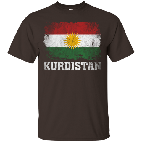 Kurdistan Kurdish Flag Vintage Distressed Aged Look