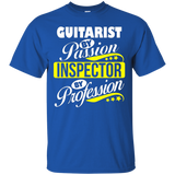 Guitarist By Passion Inspector By Profession T Shirt_black