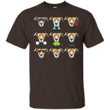 Greyhound Dog Nine Emotions Face Funny T-shirt Gift_black