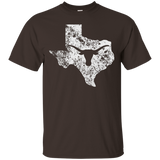 Texas W Longhorn Distressed T-Shirt Texas Cowboy State Shirt_Black