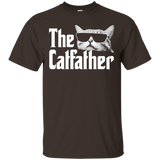 The Catfather T-Shirt Funny Gift Shirt for Cat Daddy_Black