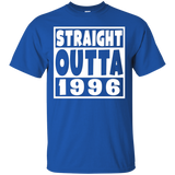 Straight Outta 1996 Funny 21st Birthday Party T-Shirt_Black