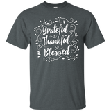 Thankful Grateful Blessed Shirt Christian Bible Psalm 107_Black