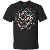 Pekingese Shirts - Pekingese Geometric Colorful T Shirt_Black