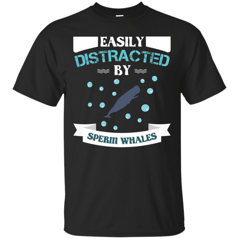 Easily Distracted Sperm Whale T-shirt_black=