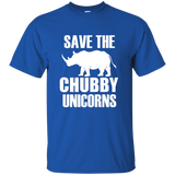 Save The Chubby Unicorns T-Shirt - Funny Unicorn Rhino Shirt_Black