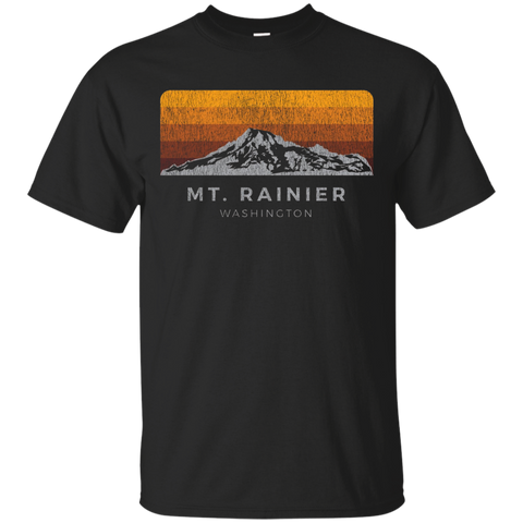 Vintage Mt Rainier T Shirt - Sunset Edition_Black