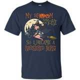My Broom Broke So I Became Registered Nurse Shirt Halloween_Black