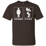 Weight Lifting - Your Woman - My Woman T Shirts Parents' Day_black