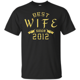 Womens Best Wife Since 2012 - 5 Years Anniversary Gift Shirt_Black