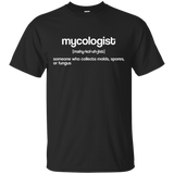 Mycologist Definition Spores Molds Fungus Collect T-Shirt_Black
