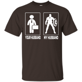 Womens Your Husband My Husband Superhero Wife T-Shirt_Black