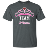 Team Princess Girl Pink Tee T Shirt For Gender Reveal Party_black=