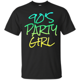 Womens 90's Party Girl disco retro girls funny t-shirt_Black