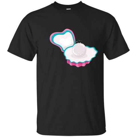 Cute Modern & Unique Ocean Oyster Pearl Art T-shirt & Gift_navy