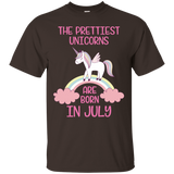 The Prettiest Unicorns Are Born In July T Shirt_Black