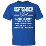September Girl Hated By Many Loved By Plenty T-Shirt_Black