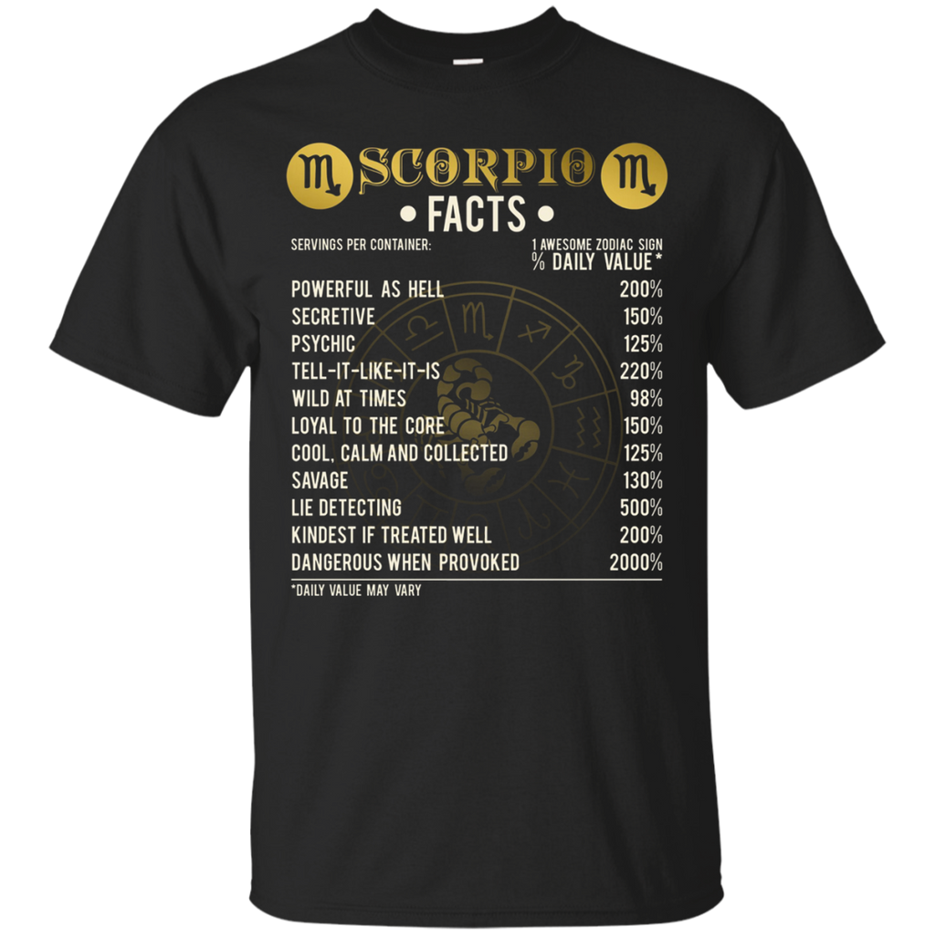Scorpio Facts T-Shirt Scorpio Awesome Horoscope_Black