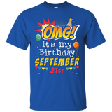 OMG It's My Birthday September 21st T-shirt Virgo Pride_Black