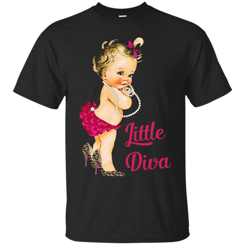 Cute Little Diva Baby Shower T-shirt_black