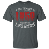 September 1959 The Birth of legends , 58 Years Old T-shirt_Black