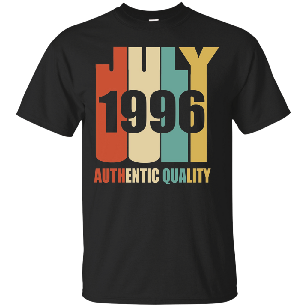 Retro July 1996 T-Shirt 21 yrs old Bday 21st Birthday Tee_Black