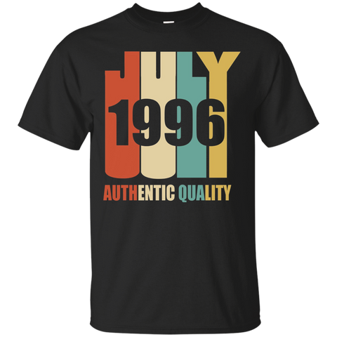 Retro July 1996 T-Shirt 21 yrs old Bday 21st Birthday Tee_Black
