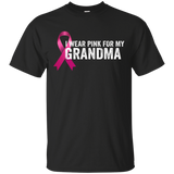 I Wear Pink For My Grandma Breast Cancer Awareness Shirt_black=