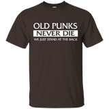 Old Punks Never Die We Just Stand At The Back T-shirt_black=