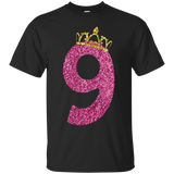 9th Birthday Shirt Gift Age 9 Year Old Girl Tshirt Tee_black