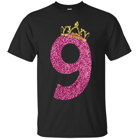 9th Birthday Shirt Gift Age 9 Year Old Girl Tshirt Tee_black