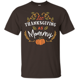 Womens Womens 1st Thanksgiving Tshirt For Mommy_black=