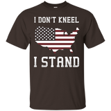 I Don't Kneel - I Stand America Map Proud Honor Shirt_black