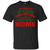 Brother Home For Holidays T Shirt For Thanksgiving Or Xmas_black