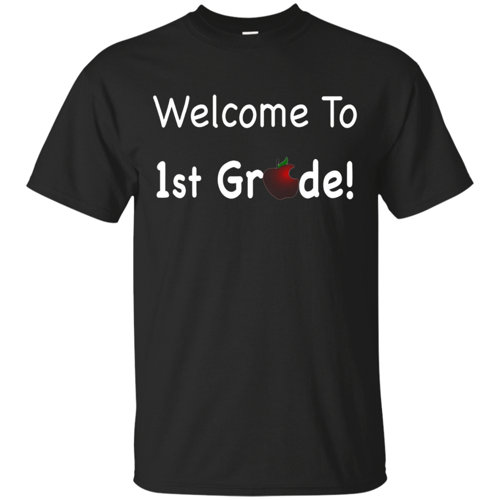 Welcome To 1st Grade T Shirt School Teacher Apple_black=
