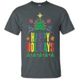 Happy Holigays Gay Pride Lgbt Christmas T Shirt_black=