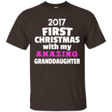 First Christmas With Granddaughter - New Grandparent Shirt_black=