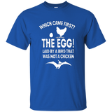 Chicken Or The Egg Came First Funny T-shirt_black=