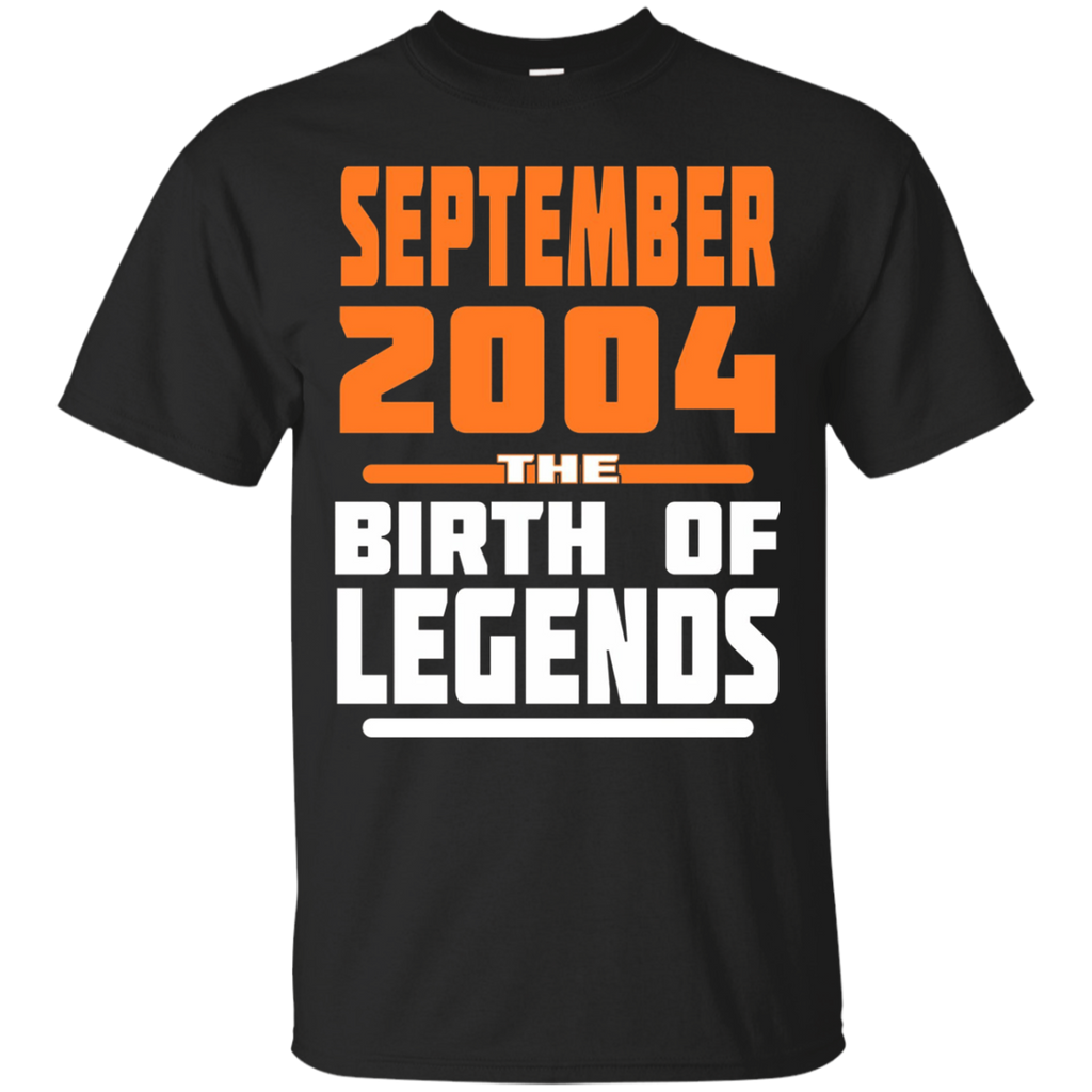 September 2004 13 Years Old Birthday Gift T-Shirt Made in_Black