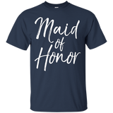 Maid Of Honor Shirt Fun Cute Women's Wedding Tee_black=