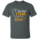 1st Wedding Anniversary Gift For Couple. Wife Husband Shirt_black=