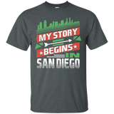 My Story Begins in San Diego T Shirt_Black